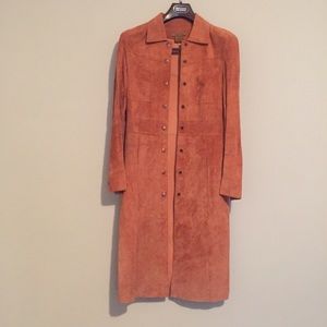 Lightweight Genuine Suede Leather Coat/Dress